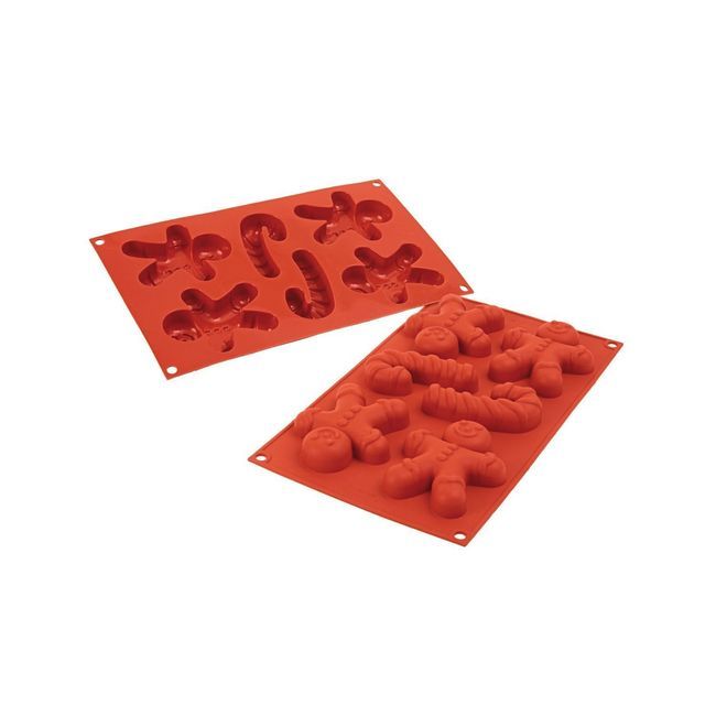Silikomart Moule À Pain D'épices En Silicone Alimentaire Siliconflex, 6 Cavités, 9,5 Cm De Longueur X 7,8 Cm De Largeur X 2,1 Cm De Hauteur