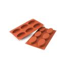 Siliconflex Alimentary Silicone 6 Cavities Oval Mold