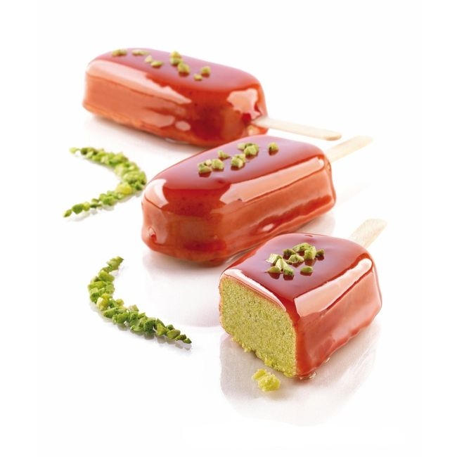 Steccoflex Silicone 2 Piece 6 Cavity Classic Ice Cream Pop Mold Set