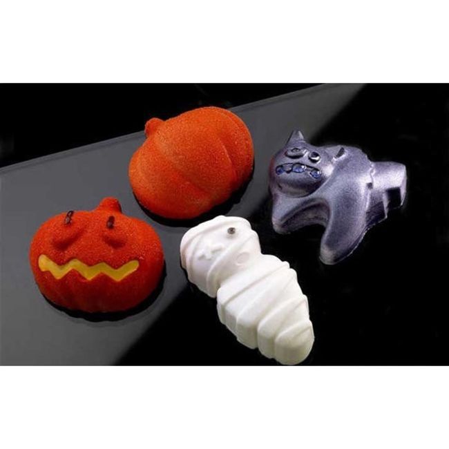 Silikomart Moule D'halloween En Silicone Alimentaire Siliconflex À 8 Cavités, 7 Cm De Longueur X 6,3 Cm De Largeur X 3,2 Cm De Hauteur
