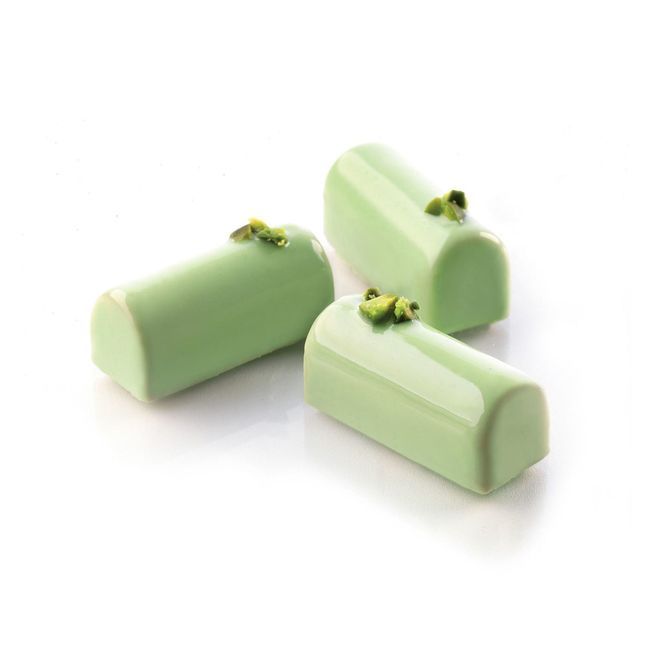 Silikomart Moule À Mini Bûches En Silicone Alimentaire Siliconflex, 30 Cavités, 4,4 Cm De Longueur X 4,3 Cm De Largeur X 2 Cm De Hauteur