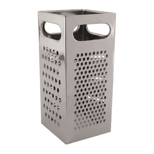Winco Râpe À Fromage Carrée À 4 Côtés En Acier Inoxydable Sqg-4, 4 X 4 X 9 Po
