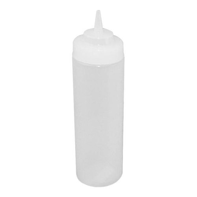 Winco Psw-16 Plastic Clear Wide-mouth Squeeze Bottle, 16 Oz Capacity -- 6 Per Case