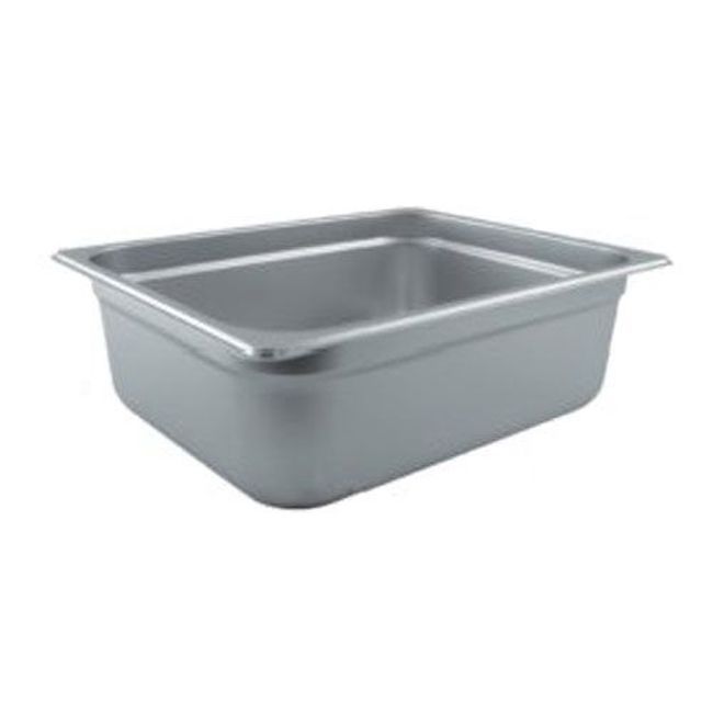 Winco Spjp-204 Poêle À Vapeur Anti-bourrage En Acier Inoxydable De Calibre 23, Demi-taille, 4 Po De Profondeur