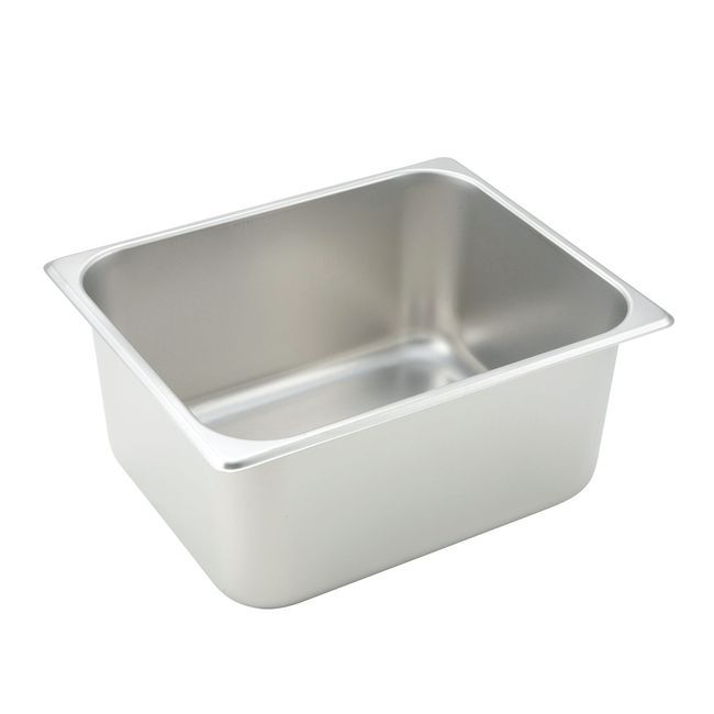 Winco Plat À Vapeur Demi-format En Acier Inoxydable Sph6, 15 Cm De Profondeur