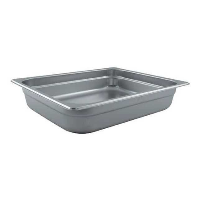 Winco Spjl-202 Poêle À Vapeur Anti-bourrage En Acier Inoxydable Calibre 25, Demi-taille, Profondeur 2,5 Po
