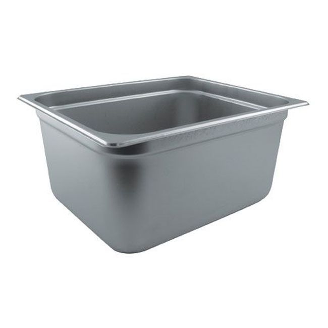 Winco Spjl-206 Plat À Vapeur Anti-bourrage En Acier Inoxydable De Calibre 25, Demi-taille, 6 Po De Profondeur