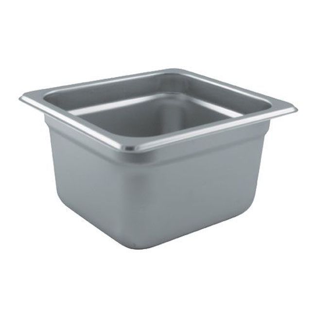 Winco Spjl-604 25 Gauge Stainless Steel Sixth Size Anti-jam Steam Table Pan, 4 In Deep