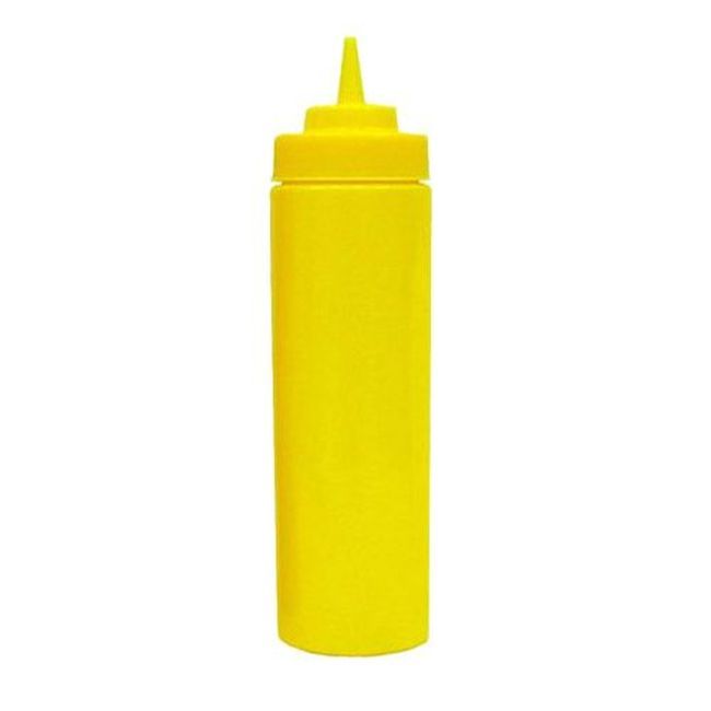Winco Psw-24y Yellow Plastic Wide-mouth Squeeze Bottle, 24 Oz -- 6 Per Case