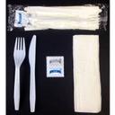 White Ruby Medium Polypropylene 5 Piece Cutlery Kit