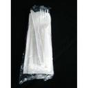 White Ruby Medium Polypropylene 3 Piece Cutlery Kit