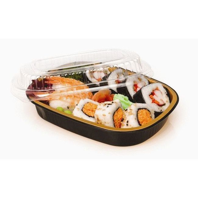 Somi Petit Contenant En Aluminium Noir Et Doré Eclipse Combo -- 100 Par Boîte