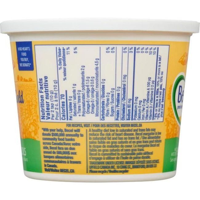 Becel Margarine Q Gold, 637 G -- 12 Par Caisse