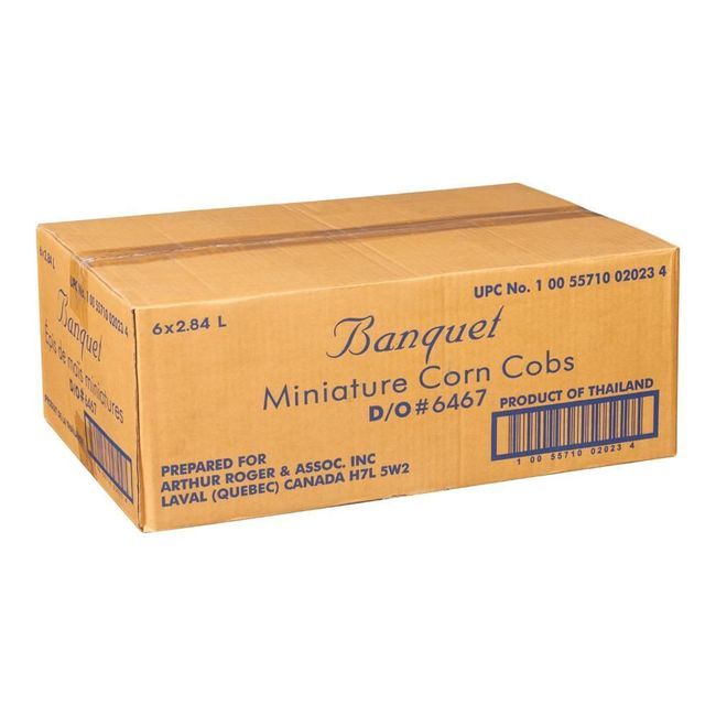 Banquet Whole Miniature Corncobs, 2.84 L -- 6 Per Case