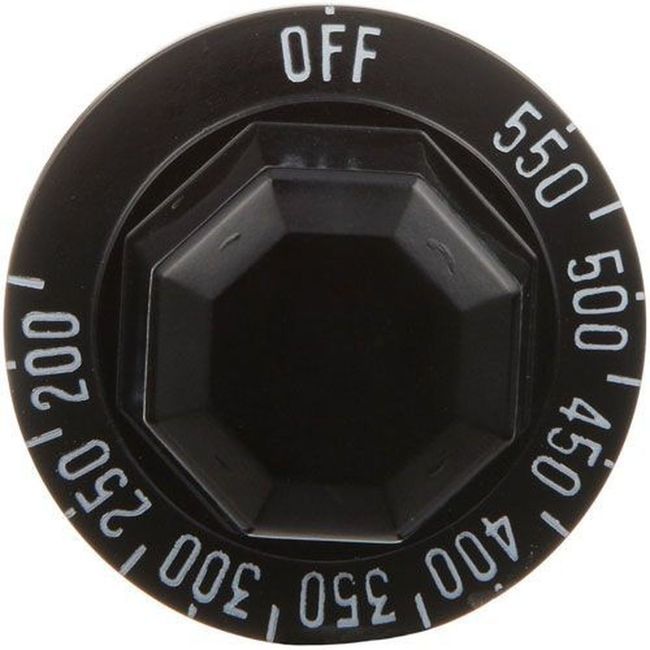 Black Off/200-550f Dial For Bakers Pride Part Number S1055x