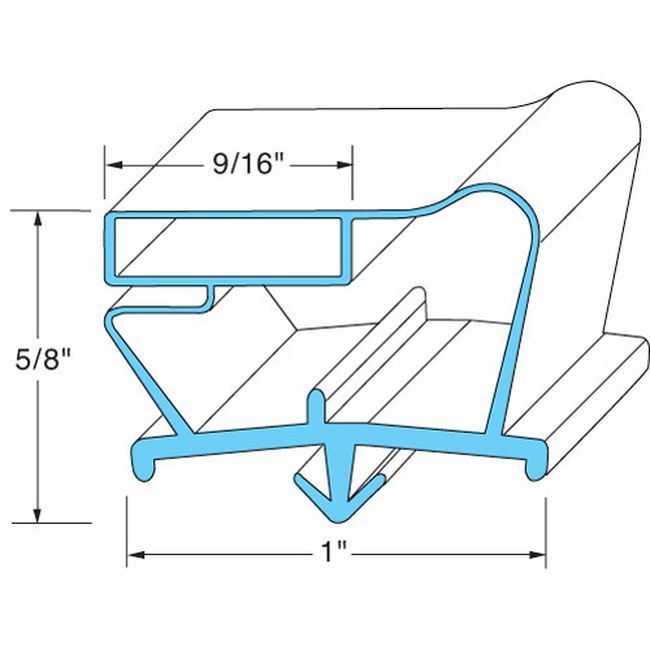 Beverage Air Bev712-047d-01 4-sided Magnetic Door Gasket, 23 1/8 X 63 In