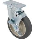 CAM60007 5 in Gray Swivel Plate Caster with Brake