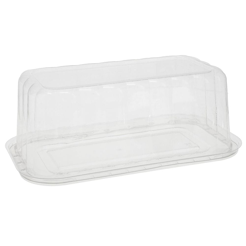 Pactiv Evergreen Black/clear 4.25 In Rosedome Lid And Base For Bar Cake -- 100 Per Case