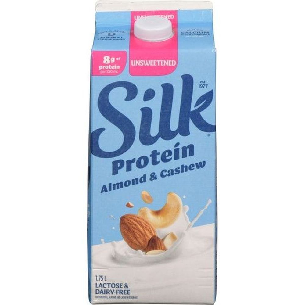Silk Protein Original Unsweetened Almond And Cashew Beverage, 1.75 L -- 6 Per Case