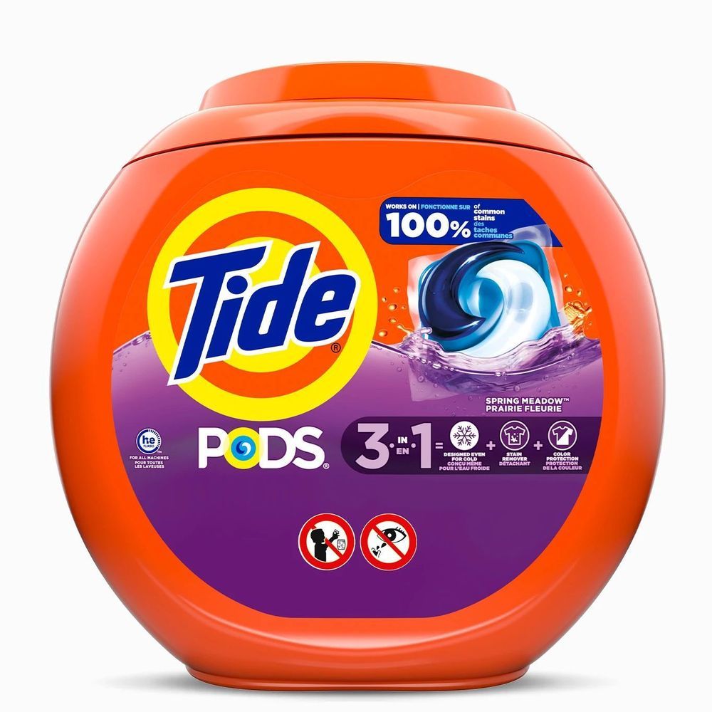 Tide Capsules De Lessive Liquide Spring Meadow, 16 Unités – 6 Par Boîte