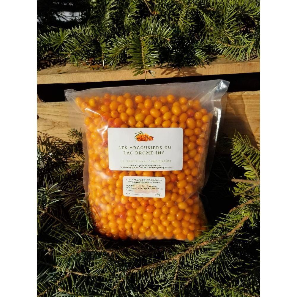 Les Argousiers Du Lac Brome Organic Sea Buckthorn Berries, 1 Kg