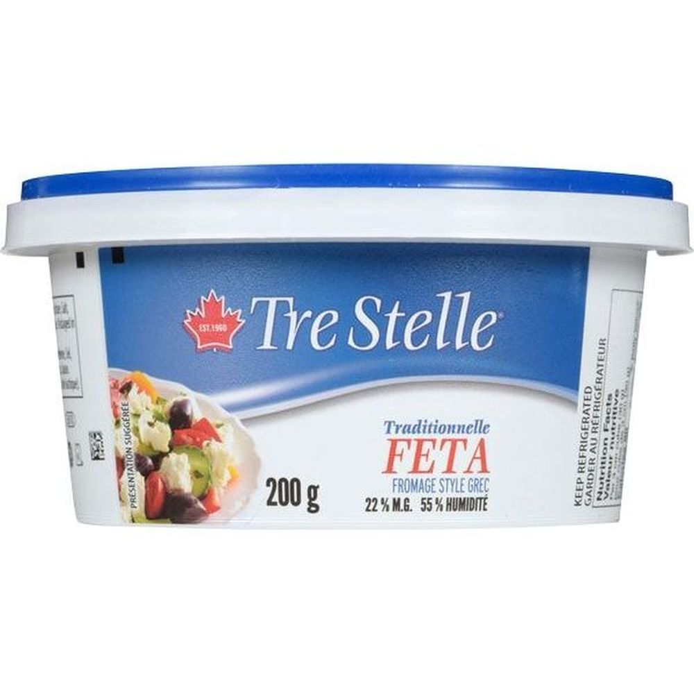 Tre Stelle Fromage Feta, Pot De 200 G -- 12 Par Boîte