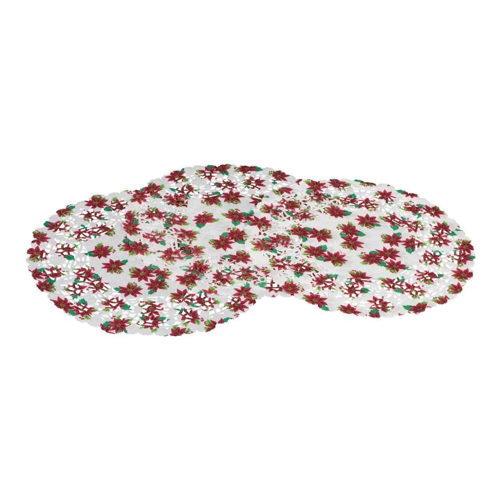 Lapaco 10 Inch Christmas Round Lace Doilies, 500 Count