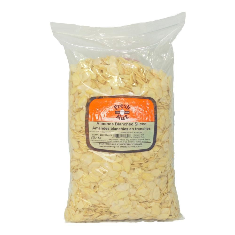Freshnut Blanched Sliced Almonds, 1 Kg - 3 Per Case