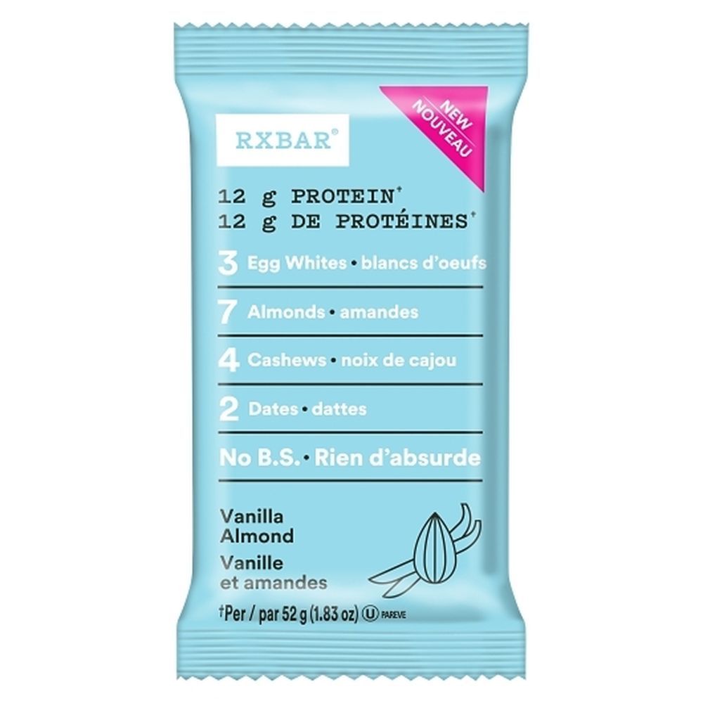 Rxbar Barre Protéinée Vanille-amande, 52 G – 72 Par Boîte