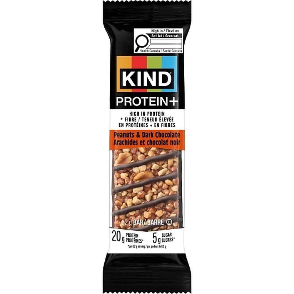 Kind Snacks Barre Protéinée Croustillante Aux Cacahuètes Et Au Chocolat Noir, 62 G – 72 Par Boîte