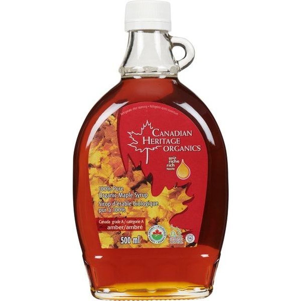 Canadian Heritage Organics Sirop D'érable Ambré Riche, 500 Ml -- 12 Par Caisse