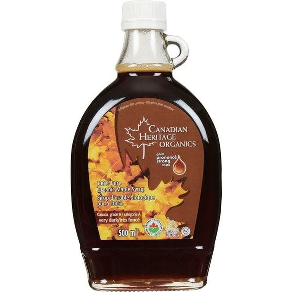 Canadian Heritage Organics Sirop D'érable Très Foncé Et Fort, 500 Ml -- 12 Par Caisse