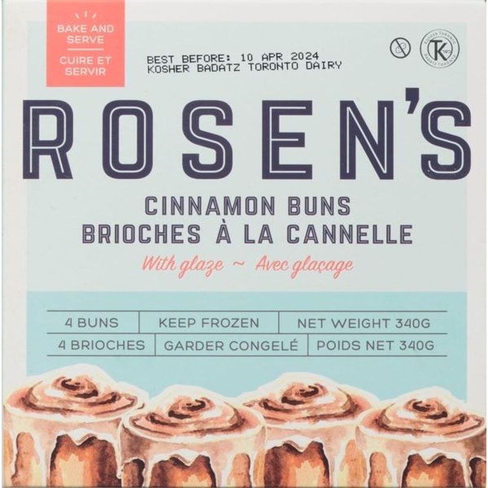 Rosen's Cinnamon Bun, 340 G -- 9 Per Case