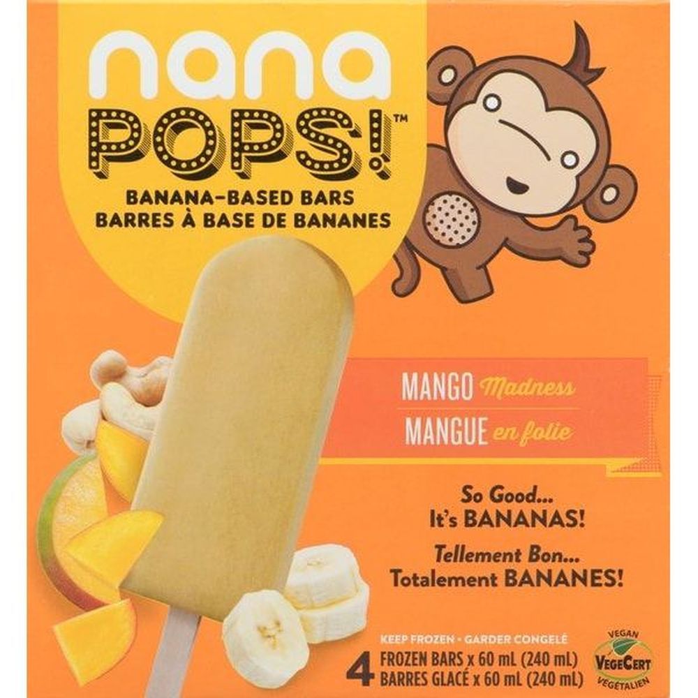 Nanapops Mango Madness Frozen Dessert, 240 Ml -- 6 Per Case