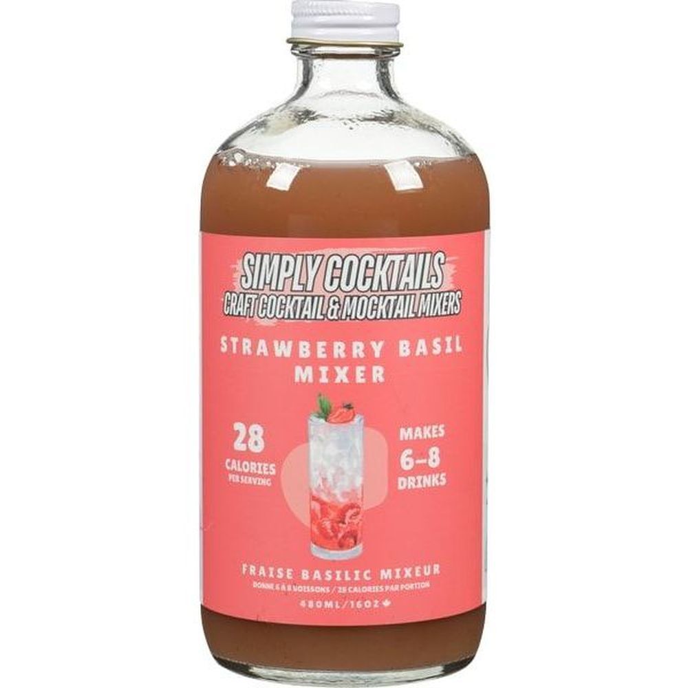 Simply Cocktails Préparation Pour Cocktail Fraise-basilic, 480 Ml -- 6 Par Caisse