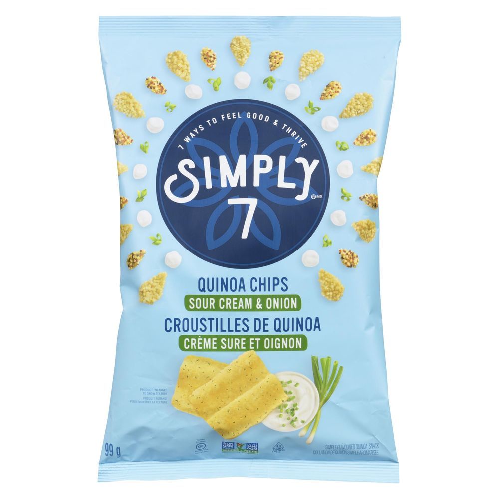 Simply7 Sour Cream And Onion Quinoa Chips, 99 G -- 12 Per Case