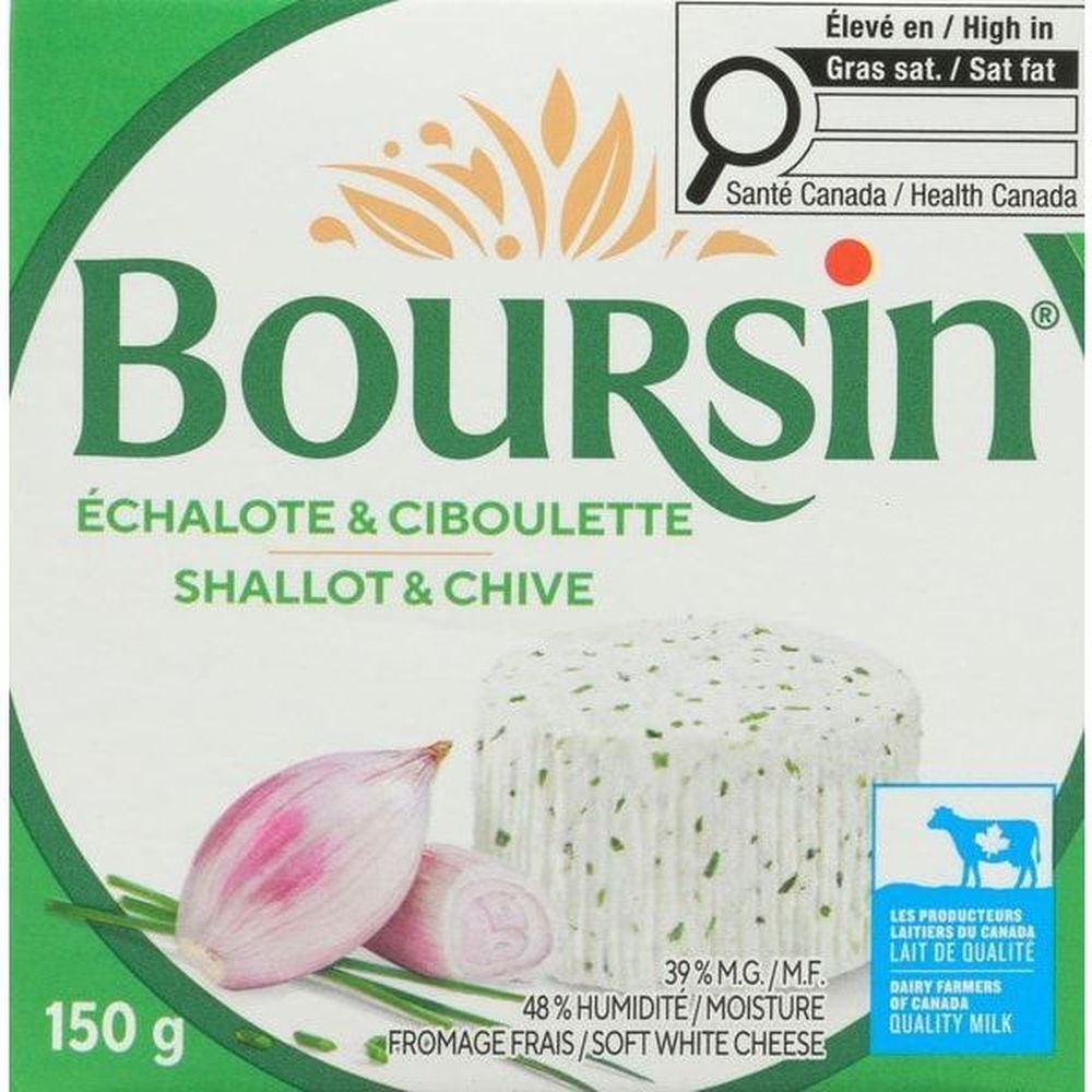 Boursin Sauce Aux Échalotes Et À La Ciboulette, 150 G – 6 Par Carton