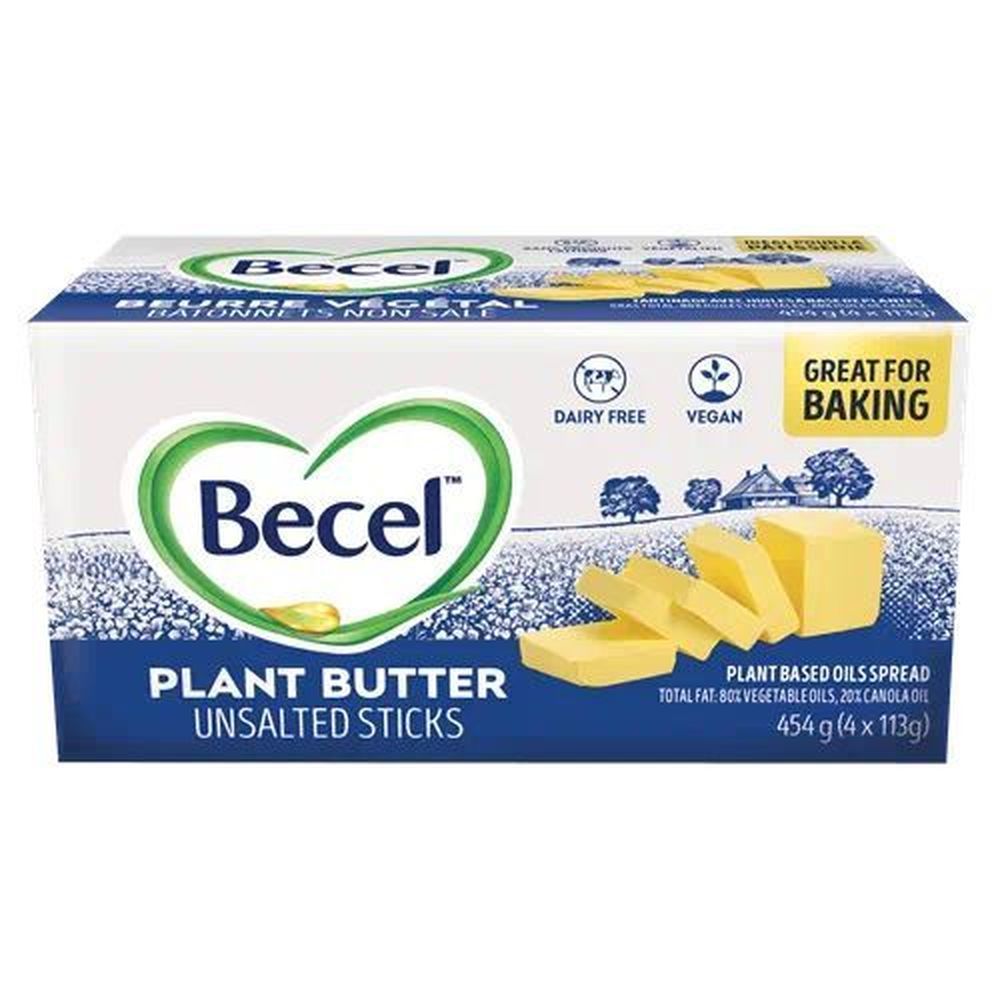 Becel Beurre Végétal Sans Produits Laitiers Et Non Salé En Bâtonnets, 454 G – 20 Par Carton