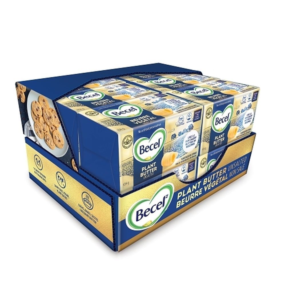 Becel Beurre Végétal Non Salé, 454 G – 12 Unités Par Carton