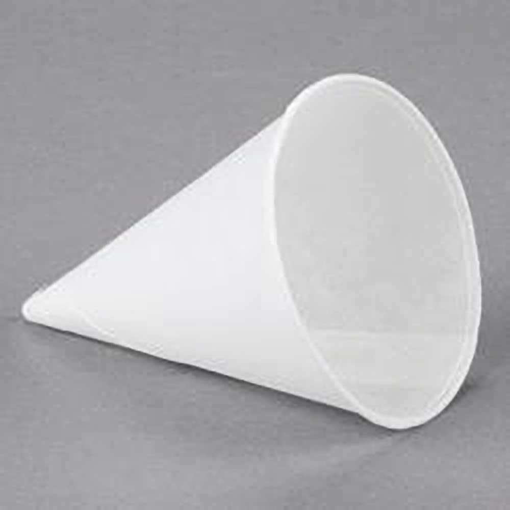 Genpak Cone Cup Rolled Rim 4 Oz Bagged Sleeves -- 5000 Per Case