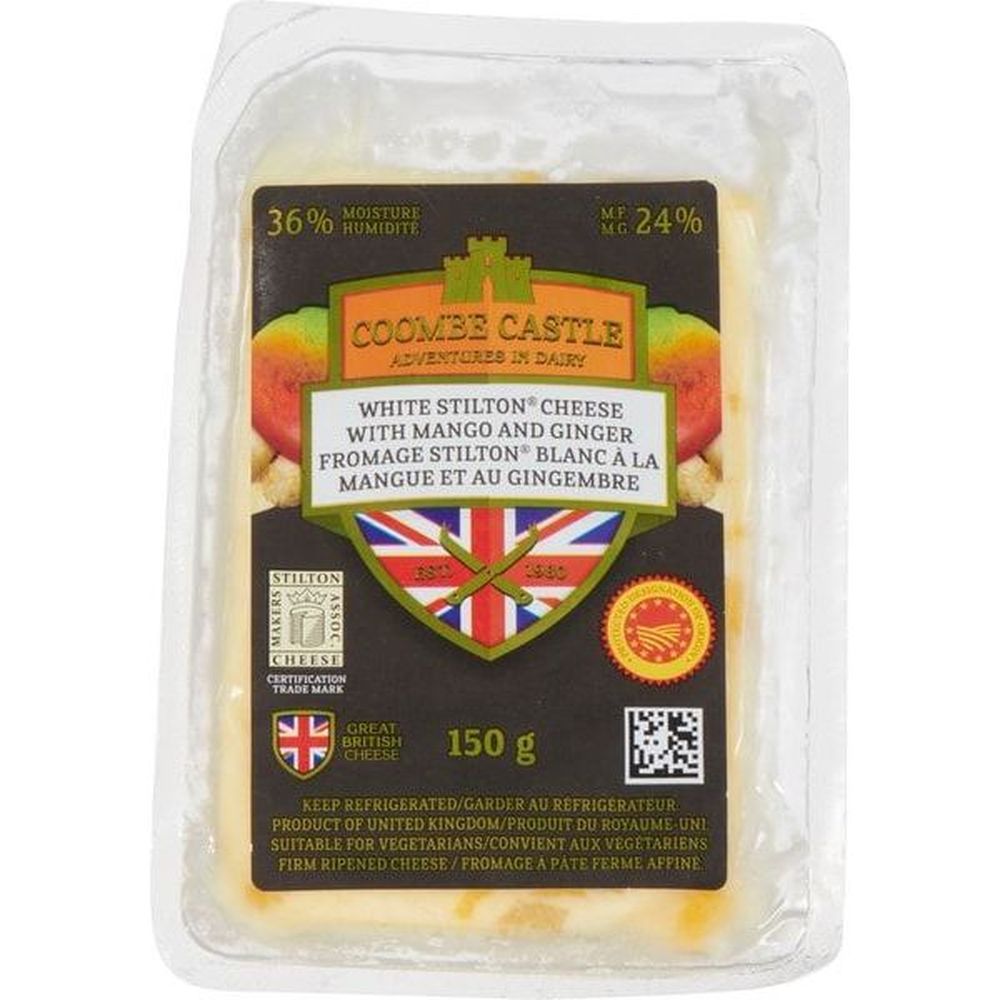 Coombe Castle Fromage Stilton Blanc À La Mangue Et Au Gingembre, 150 G -- 12 Par Boîte
