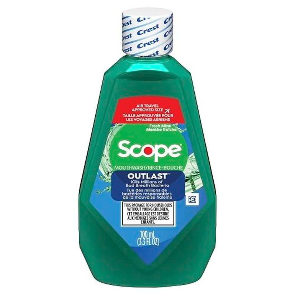Crest Scope Outlast Long Last Fresh Mint Oral Rinse, 100 Ml -- 18 Per Case