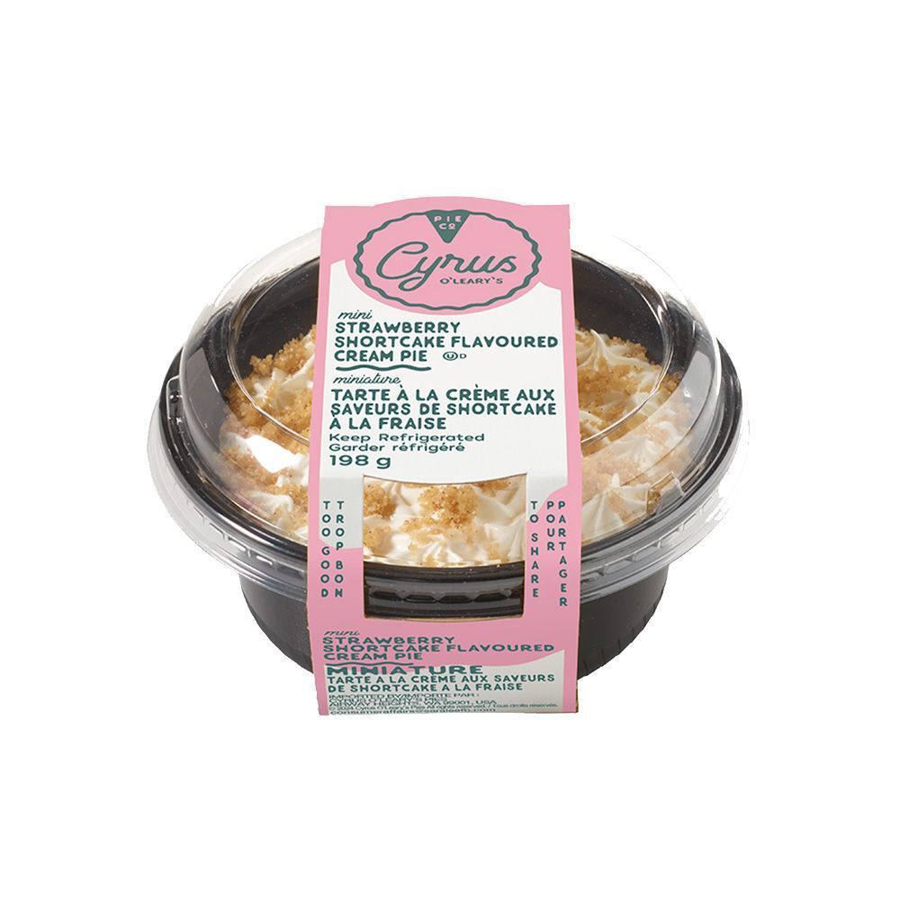 Cyrus O'leary's 7 Ounce Mini Strawberry Shortcake Cream Pie, 16 Count