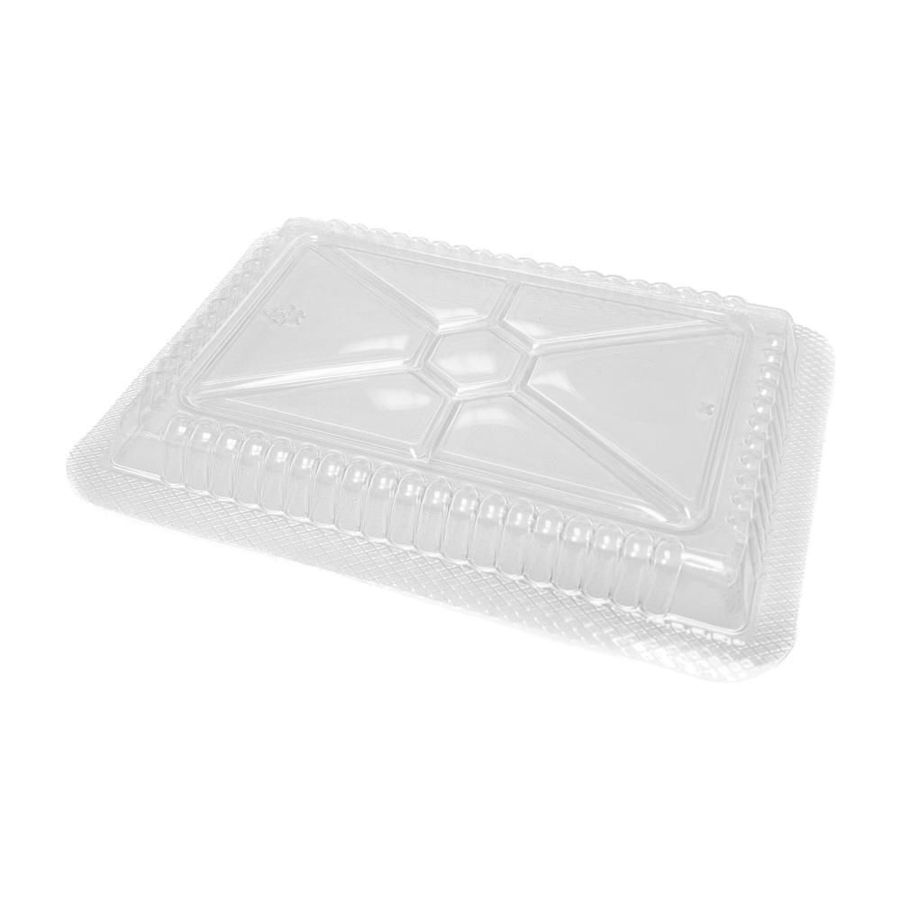 Chef Elite Polypropylene Rectangular Anti-fog Dome Lid Only, 125 Count - 4 Per Case