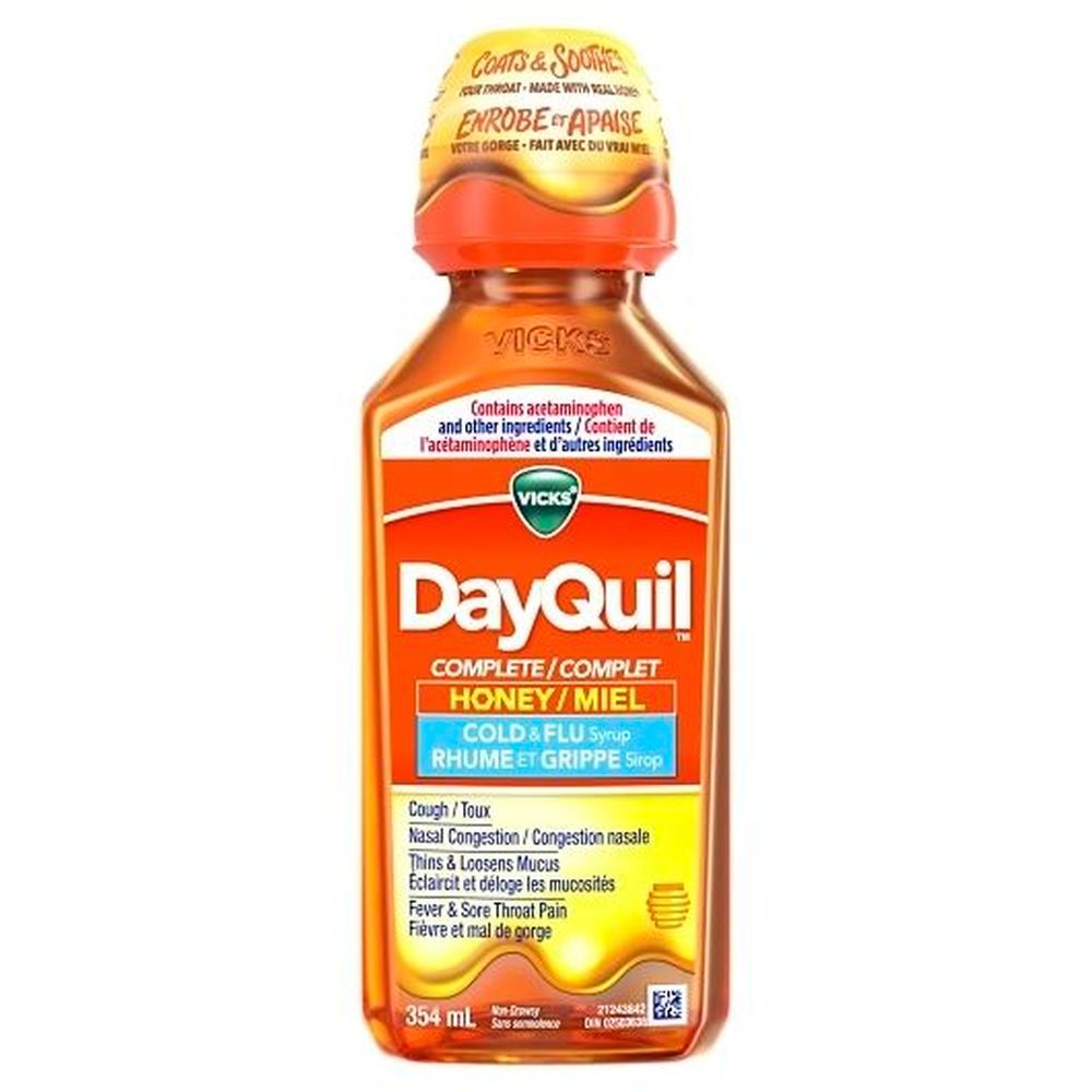 Dayquil Severe Cold And Flu Honey Flavored Multi-symptom Relief, 354 Ml -- 12 Per Case