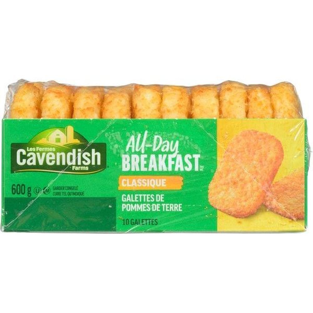 Cavendish Farms Classic Hash Brown Patties, 10 Count -- 24 Per Case