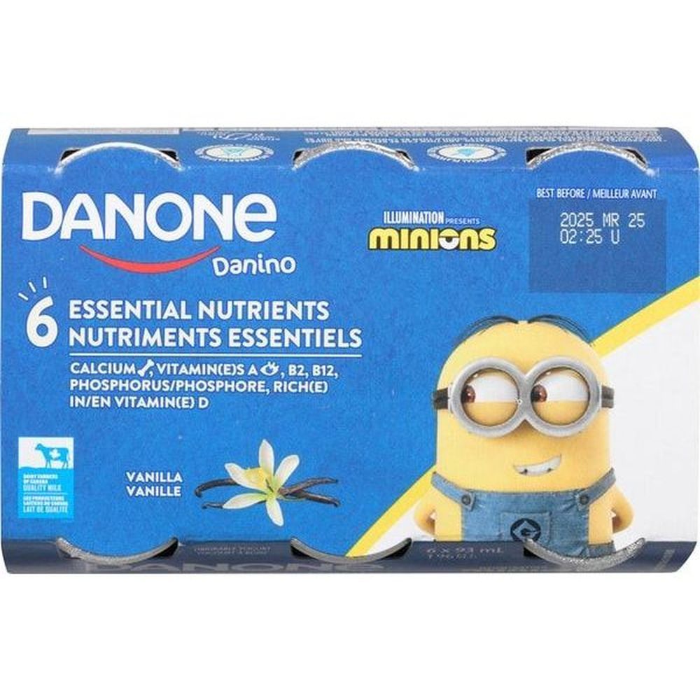 Danone Yogourt À Boire À La Vanille À 1 % De Matière Grasse Laitière, 93 Ml -- 6 Par Boîte