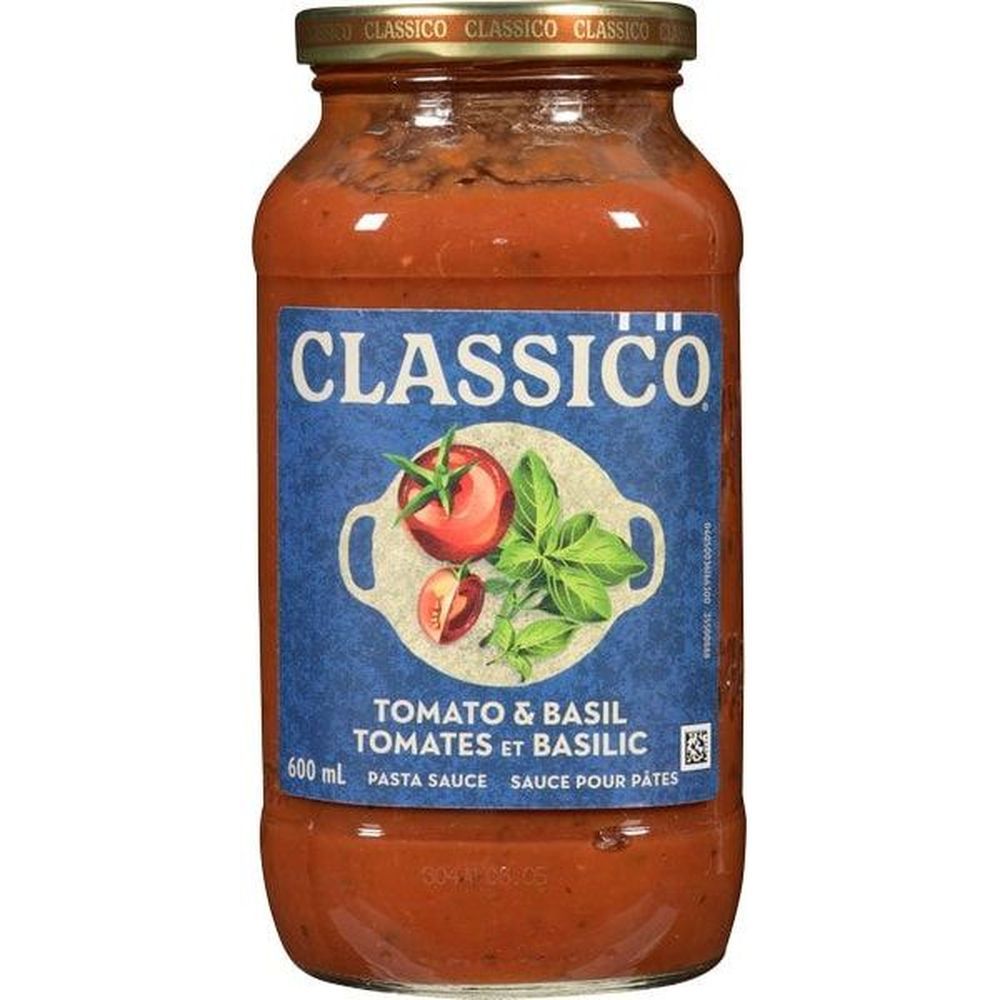 Classico Sauce Pour Pâtes Aux Tomates Et Au Basilic, 600 Ml -- 12 Par Boîte
