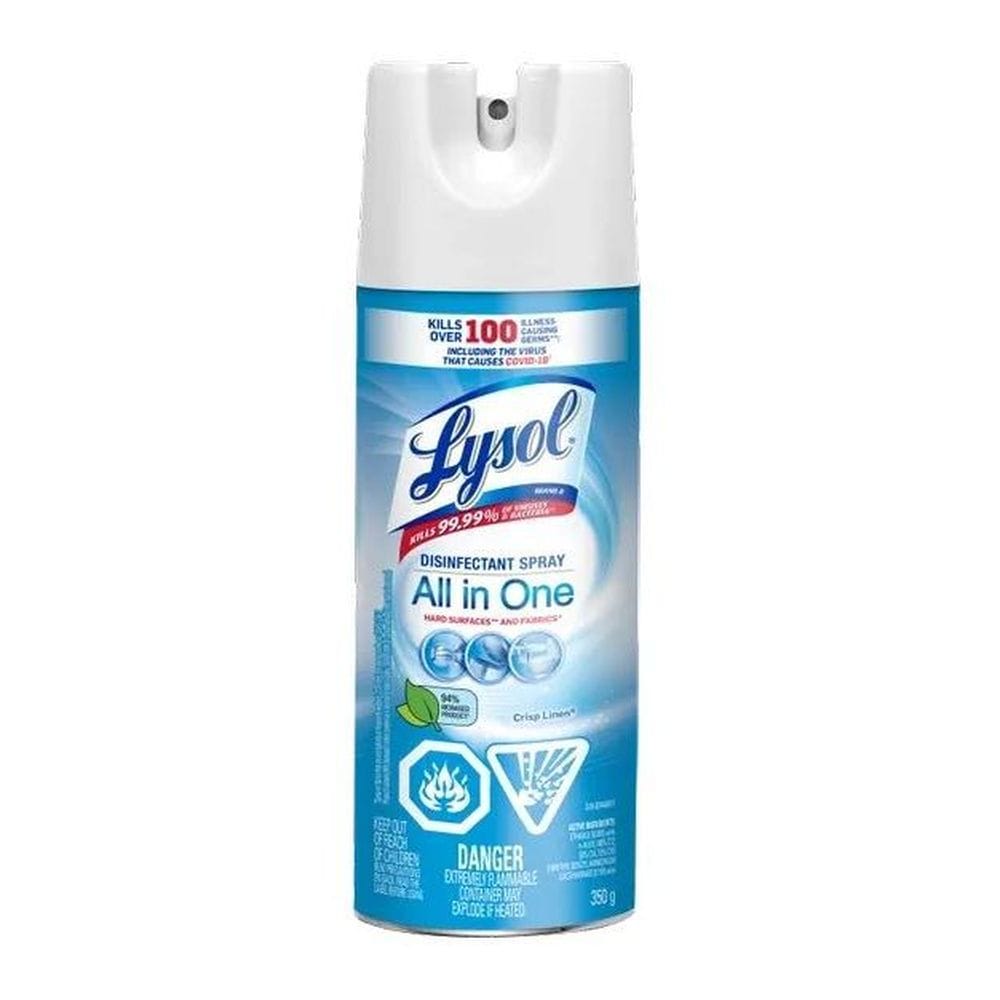 Lysol Crisp Linen All In One Disinfectant Spray, 350 G -- 12 Per Case