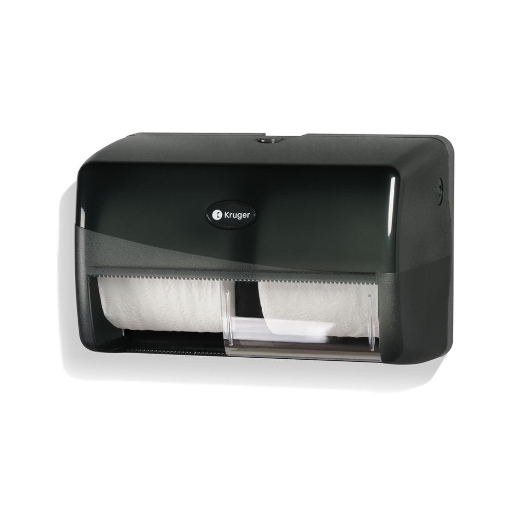Noir Smoke/black Plastic Standard Twin Bathroom Tissue Dispenser, 11.60 X 7.60 X 6.80 In